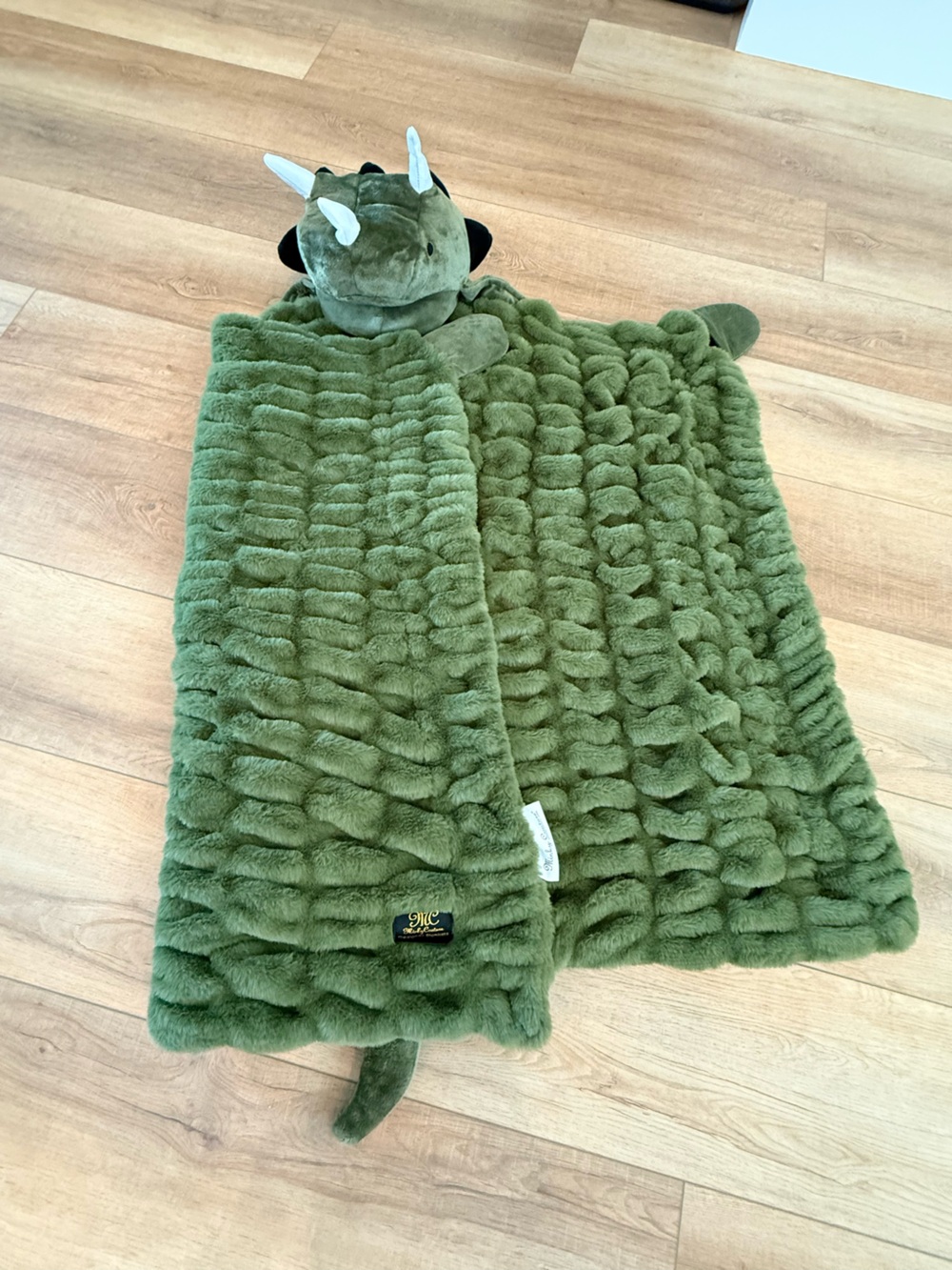 Huggable Dino Minky Blanket - Picture 6 of 8